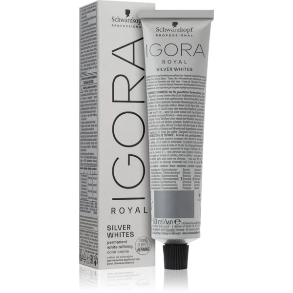  Schwarzkopf Professional Igora Royal Absolutes Silverwhite Demi-permanent Toning Hair Colour For Silver And White Hair Shade Silver 60 Ml 