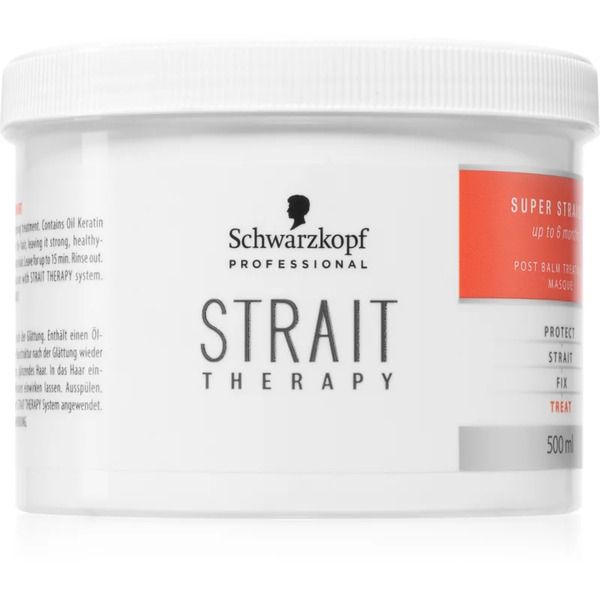  Schwarzkopf Professional Strait Therapy Post Balm Treatment Restructuring Mask For Hair Strengthening 500 Ml 