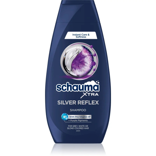  Schwarzkopf Schauma Silver Reflex Shampoo For Neutralising Brassy Tones For Lightened, Cool Blonde Hair 350 Ml 