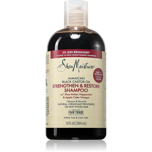  Shea Moisture Jamaican Black Castor Oil Strengthen & Restore Strengthening Shampoo For Curly Hair 384 Ml 