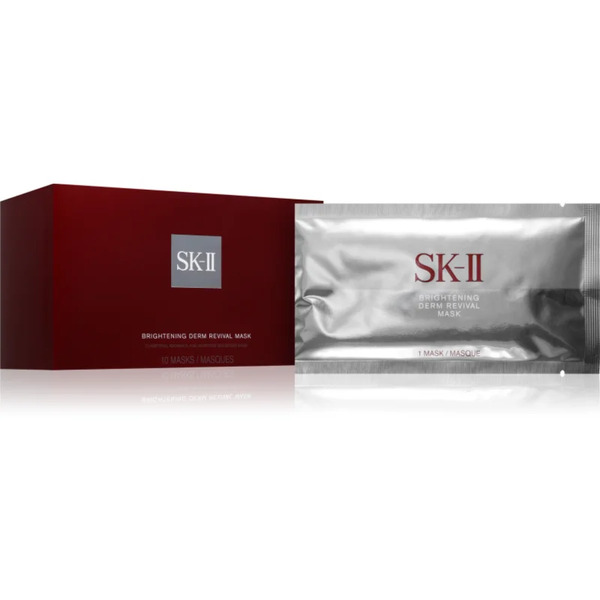  Sk-ii Brightening Derm Revival Mask Hydrating And Illuminating Mask With Niacinamide For All Skin Types 10 Pc 