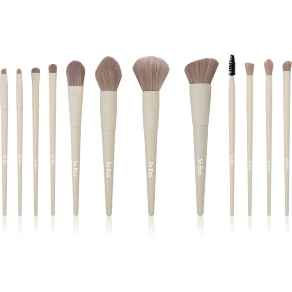  So Eco Flawless 12 Piece Brush Set Complexion Sponge Brush Set 