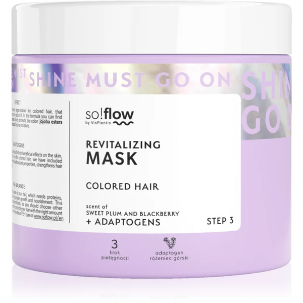  So!flow Coloured Hair Revitalizing Mask Intensely Revitalising Face Mask For Colour-treated Hair 400 Ml 