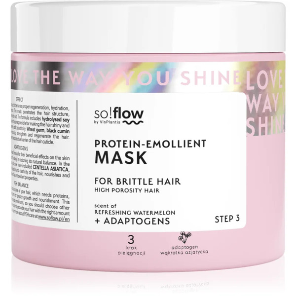  So!flow High Porosity Hair Protein-emollient Mask Fortifying Mask For Brittle And Stressed Hair 400 Ml 