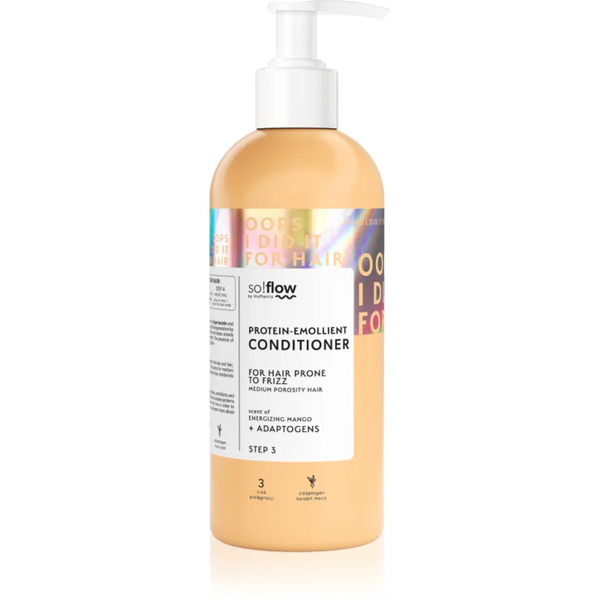  So!flow Medium Porosity Hair Protein-emollient Conditioner Moisturising And Smoothing Conditioner To Treat Frizz 400 Ml 