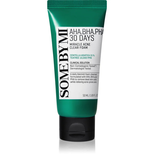  Some By Mi Aha∙bha∙pha 30 Days Miracle Acne Clear Foam Deep-cleansing Mousse For Problem Skin, Acne 50 Ml 