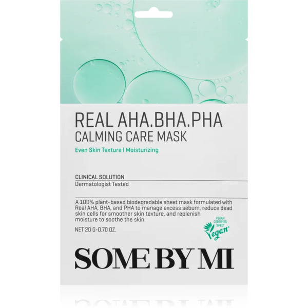  Some By Mi Clinical Solution Aha∙bha∙pha Calming Care Mask Soothing Sheet Mask For Problem Skin 20 G 