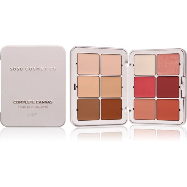  Sosu Cosmetics Complete Canvas Complexion Palette Multipurpose Palette For The Face Shade Light 26.4 G 