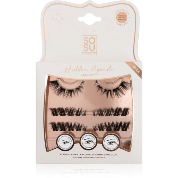  Sosu Cosmetics Hidden Agenda Lash Kit False Eyelashes Ibiza 1 Pc 