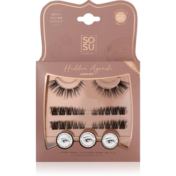  Sosu Cosmetics Hidden Agenda Lash Kit False Eyelashes Las Vegas 1 Pc 