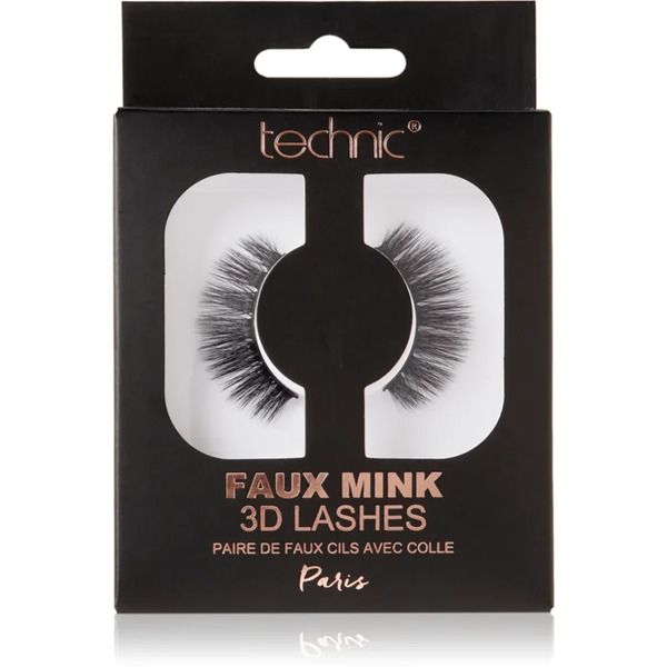  Technic Cosmetics Faux Mink False Eyelashes Paris 1 Pair 