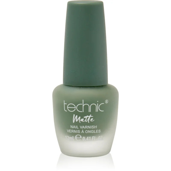  Technic Cosmetics Matte Nail Varnish Long-lasting Nail Polish With Matt Effect Shade Green Whit Envy 12 Ml 