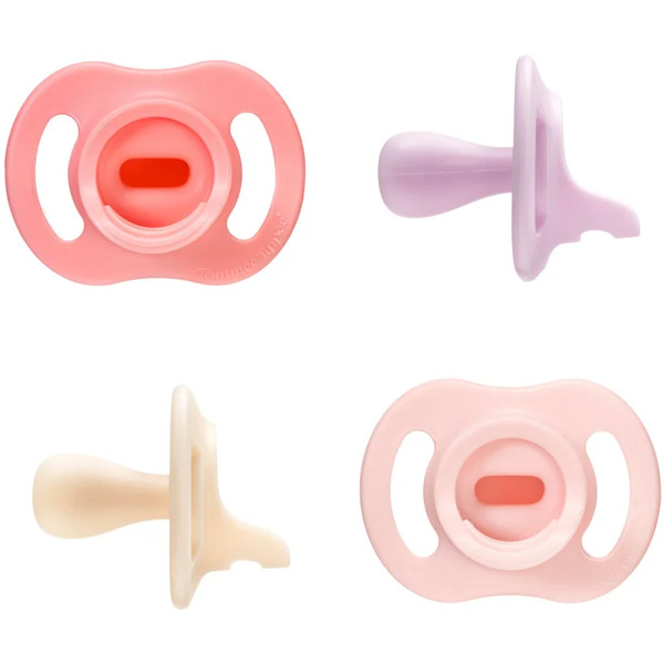  Tommee Tippee Ultra Light Stay Put 0-6 M Dummy Girl 4 Pc 