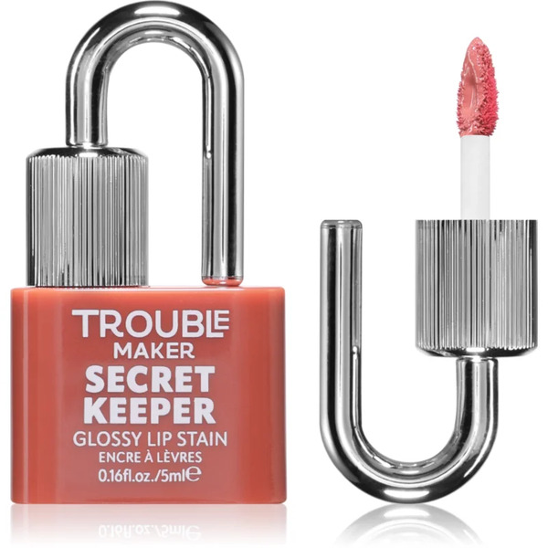  Trouble Maker Secret Keeper Lip Gloss Stain Lip Stain With Long-lasting Effect Shade Undercover Pink Nude 5 Ml 