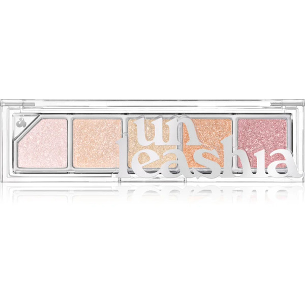  Unleashia Mood Shower Face Palette Eyeshadow And Highlighter Palette With Pearl Shine Shade No.100 Ballerina 1 Pc 