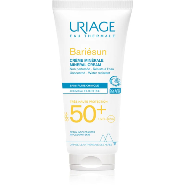  Uriage Bariésun Mineral Cream Spf 50+ Protective Mineral Face And Body Cream Spf 50+ Waterproof 100 Ml 