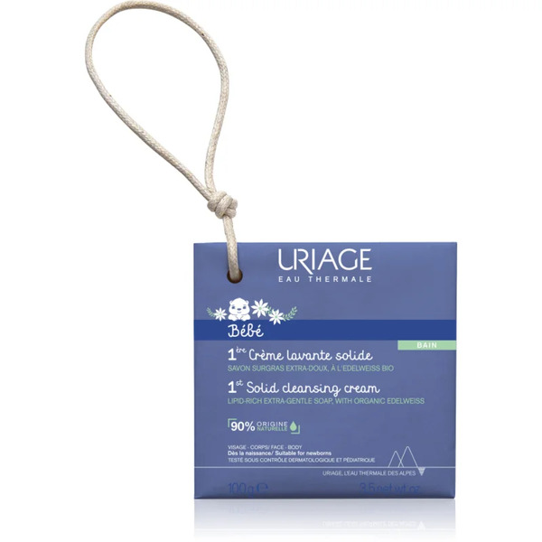  Uriage Bébé 1st Solid Cleansing Cream Creamy Soap For Soft And Smooth Skin For Children From Birth 100 G 