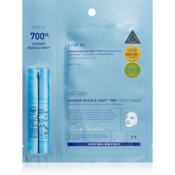  Vt Cosmetics Hydrop Reedle Shot 700hl 2 Step Mask Deeply Moisturising Mask For Two-phase Skin Treatment 28.5 G 