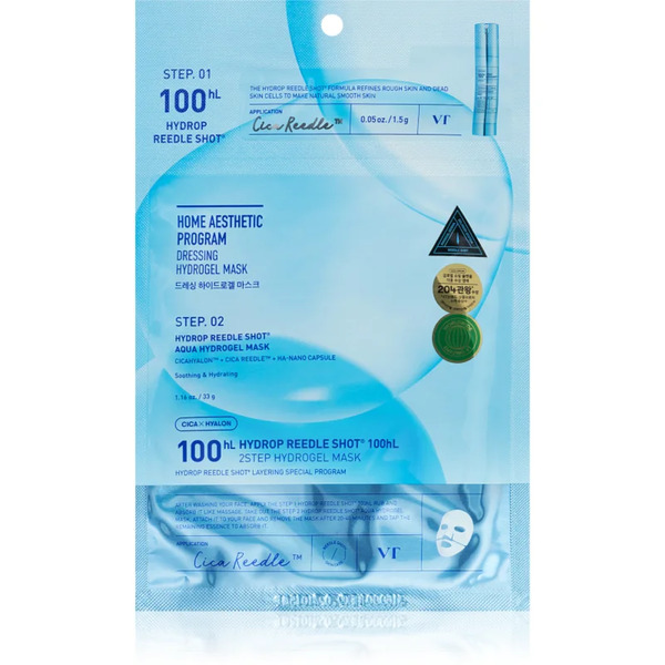  Vt Cosmetics Hydrop Reedle Shot 100 2step Hydrogel Mask Intensive Hydrogel Mask With Moisturising Effect 34.5 G 