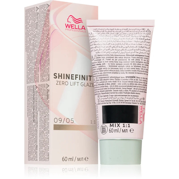  Wella Professionals Shinefinity Zero Lift Glaze Demi-permanent Hair Dye Shade 09/05 - Silk Blush 60 Ml 