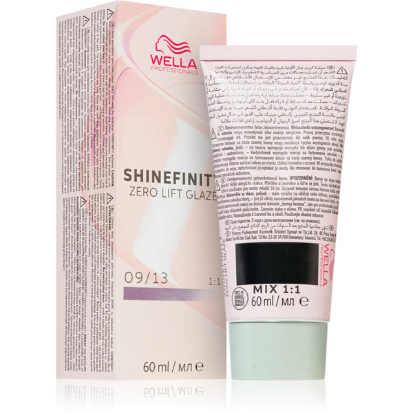  Wella Professionals Shinefinity Zero Lift Glaze Demi-permanent Hair Dye Shade 09/13 - Toffee Milk 60 Ml 
