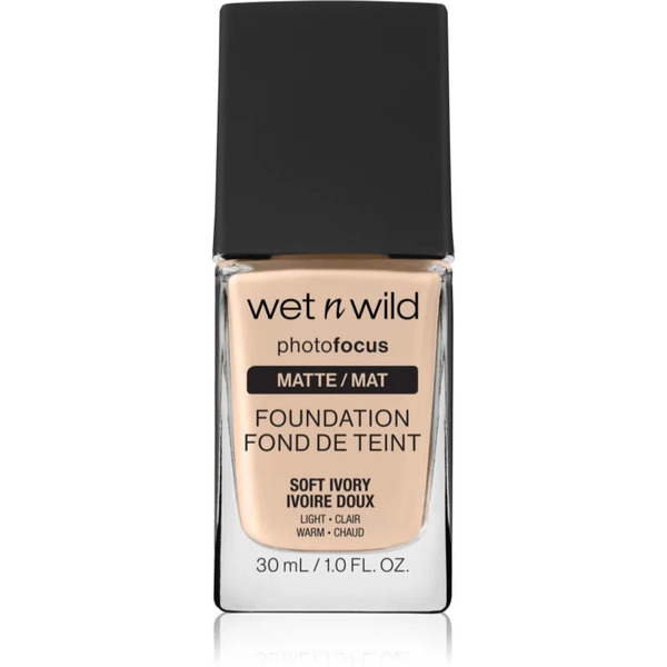  Wet N Wild Photofocus Mattifying Liquid Foundation Shade Soft Ivory 30 Ml 