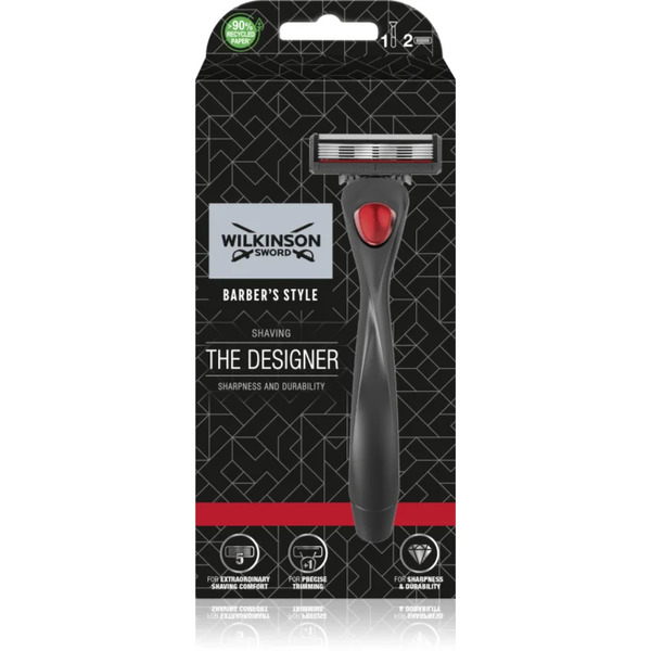  Wilkinson Sword Barber's Style The Architect Razor + Replacement Head 2 Pcs 