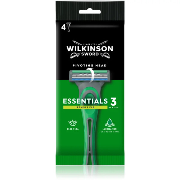  Wilkinson Sword Essentials 3 Sensitive Disposable Razors 4 Pc 