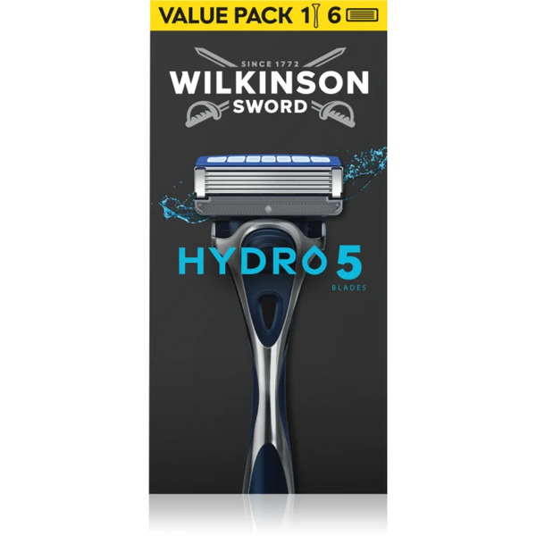  Wilkinson Sword Hydro5 Shaver + Replacement Blades 5 Pc 