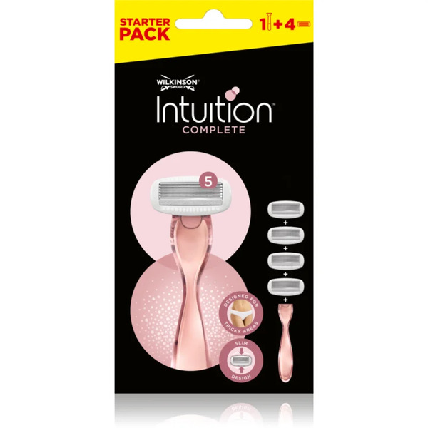  Wilkinson Sword Intuition Complete Razor + Replacement Head 4 Pcs 
