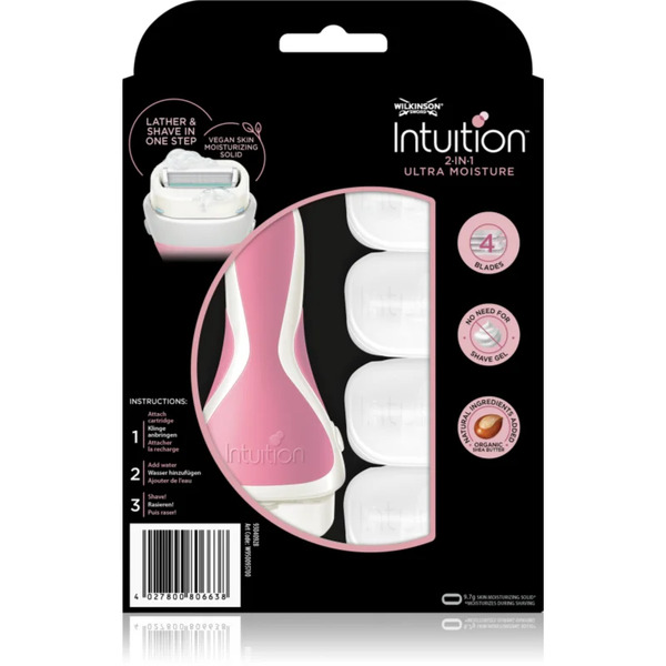  Wilkinson Sword Intuition 2in1 Ultra Moisture Razor Razor + Replacement Head 5 Pcs 