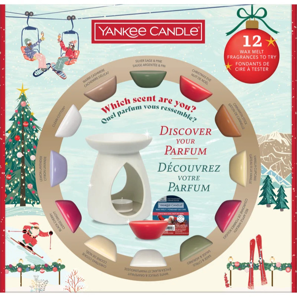 Yankee Candle Christmas Collection Aromalamp & 12 Wax Melts Gift Set 