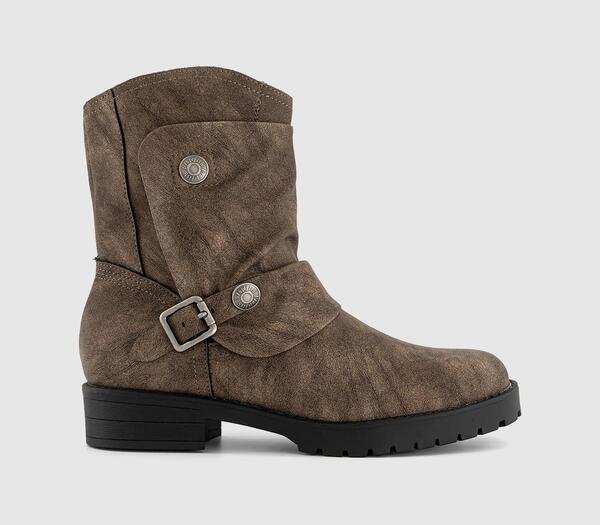  Blowfish Womens Dallas Buckle Boots Dark Brown, 3 