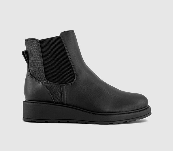  Blowfish Womens Kali Fur Lined Chelsea Boots Black, 4 