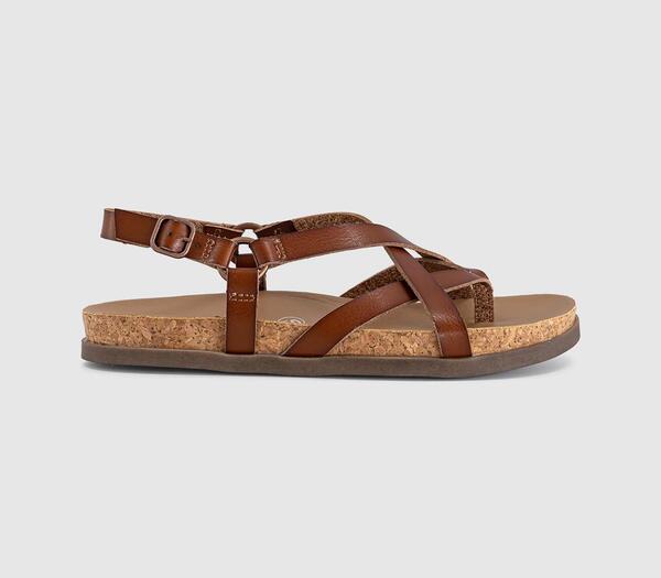  Blowfish Womens Luster Sandals Scotch Brown, 3 