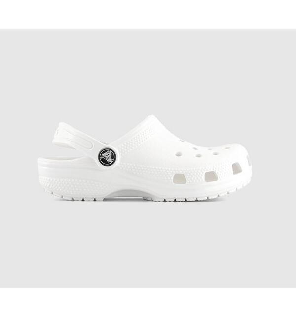  Crocs Classic Kids Clogs White Synthetic, 11 Youth 