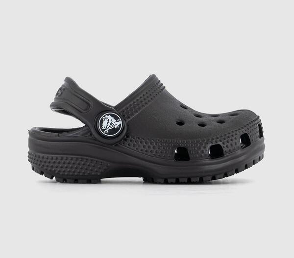  Crocs Kids Black Synthetic Classic Clogs, Size: 4infant 