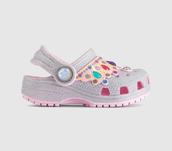 Crocs Kids Classic Clogs Toddler Pink Milk Jewels, 4infant 