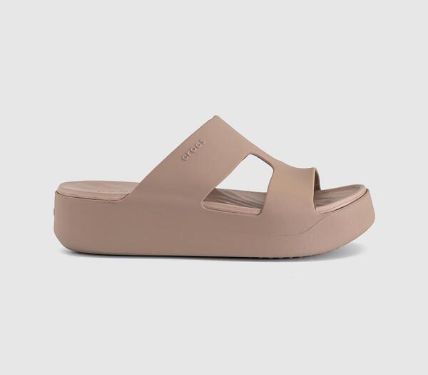  Crocs Womens Getaway H Strap Sandals Latte Natural, 3 