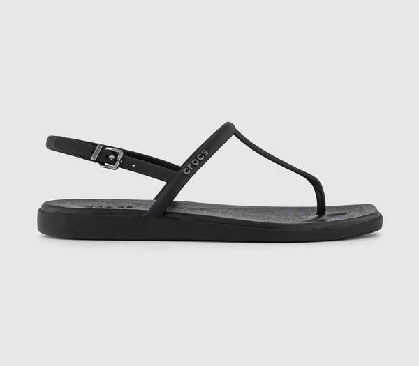  Crocs Womens Miami Thong Flip Flops Black, 3 