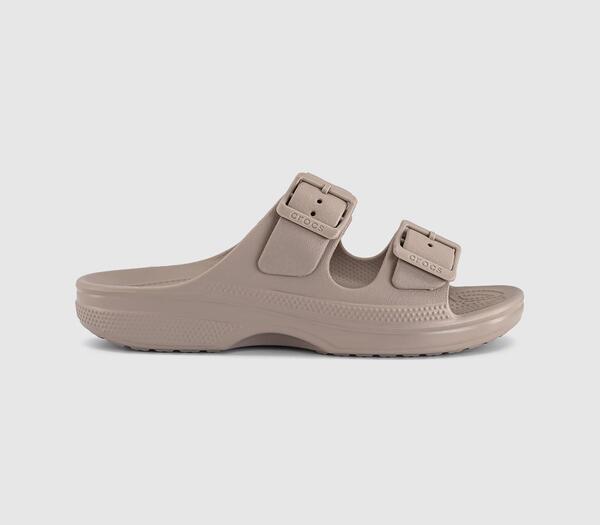  Crocs Womens Saturday Two Strap Sandals Taupe Natural, 4 