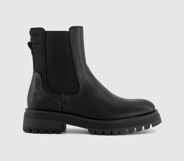  Earthaddict Womens Earth Addict Clover Chunky Chelsea Boots Black, 4 