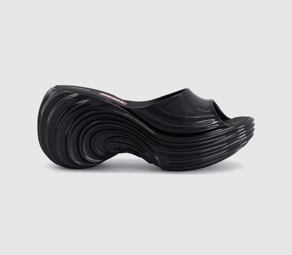  Melissa Womens X Diesel Quantum Platform Sandals Black, 3 