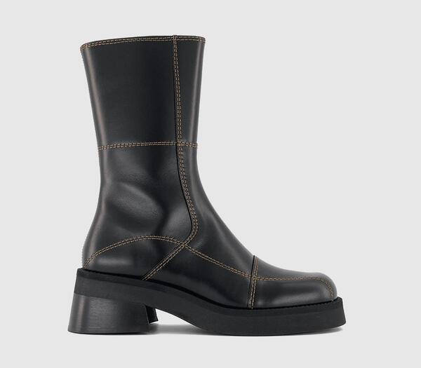  Miista Womens Heya Ankle Boots Black, 6 