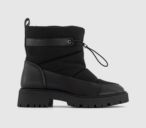  Office Girls Black Textile Alps Snow Boots, Size: 5 