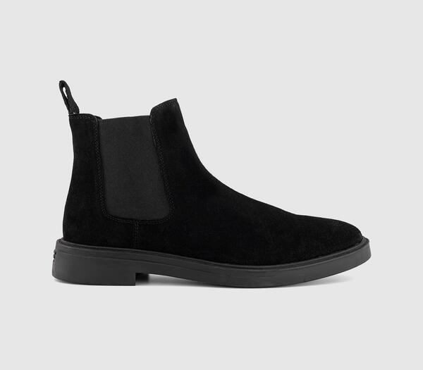  Office Mens Baltimore Chelsea Boots Black Suede, 7 