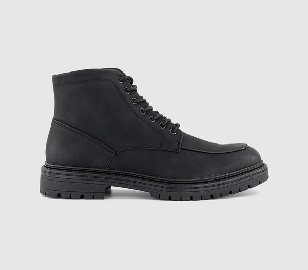  Office Mens Boone Lace Up Boots Black, 7 