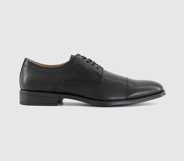  Office Mens Maxwell Toe Cap Derby Shoes Black, 7 