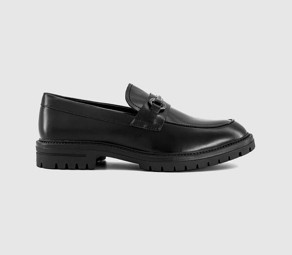 Office Mens Morley Chunky Snaffle Loafers Black, 6 