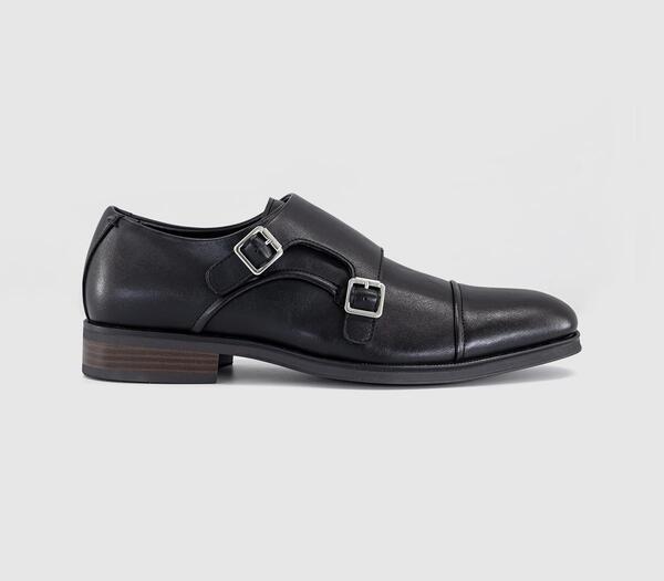  Office Mens Moseley Double Monk Strap Shoe Black, 6 